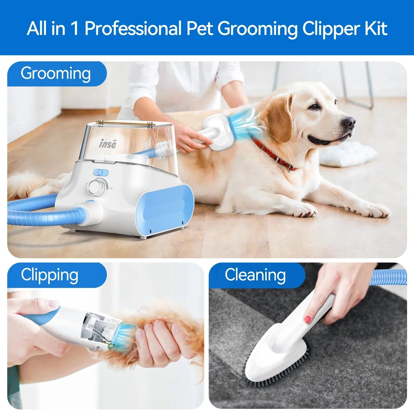 Professional Ultra-Quiet Pet Grooming System